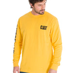 Polera Manga Larga Hombre Trademark Amarillo Cat