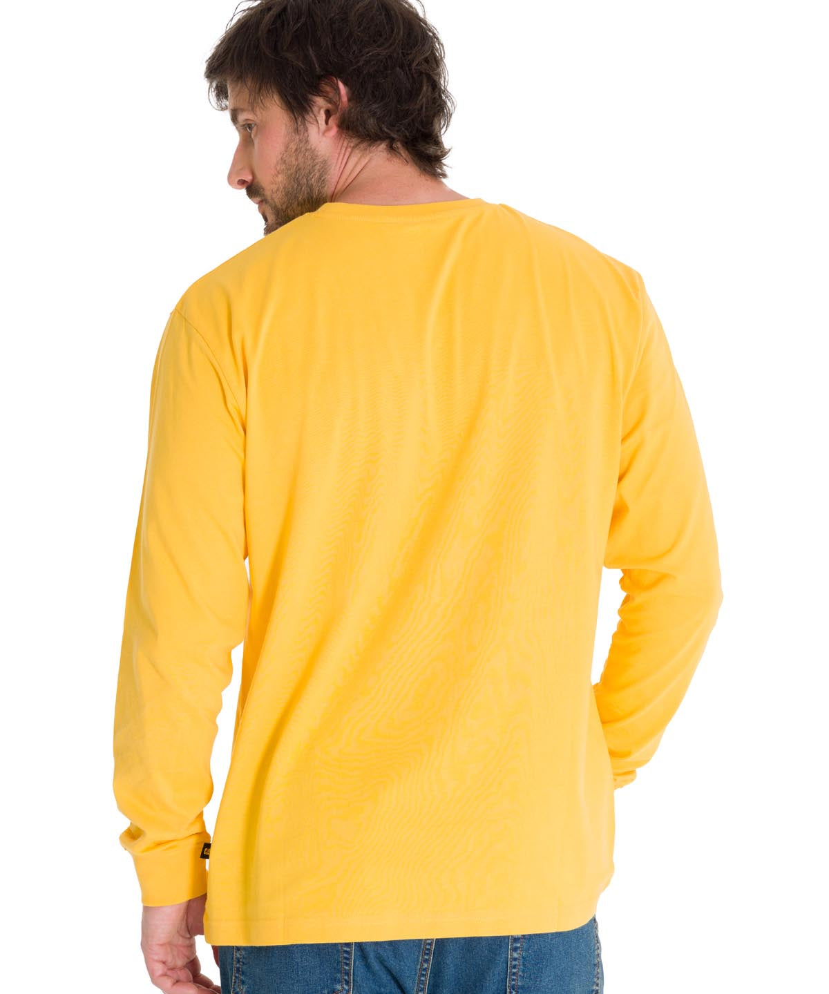 Polera Manga Larga Hombre Trademark Amarillo Cat