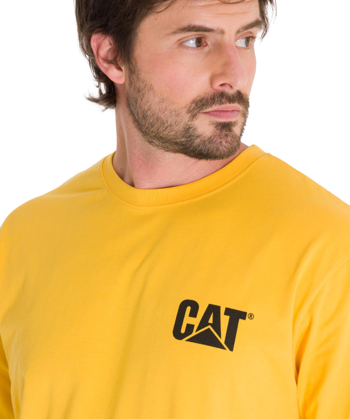 Polera Manga Larga Hombre Trademark Amarillo Cat