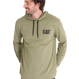 Polera Manga Larga Casual Hombre UPF HOODED BANNER L/S TEE Oliva Cat