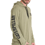 Polera Manga Larga Casual Hombre UPF HOODED BANNER L/S TEE Oliva Cat