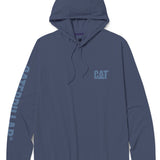 Polera Manga Larga Hombre Hooded Banner Azul Cat