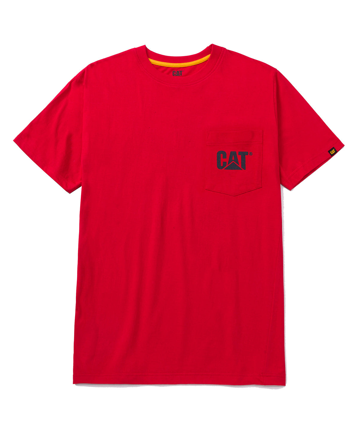 Polera Manga corta Casual Hombre LOGO POCKET TEE Rojo CAT