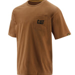 Polera Manga corta Casual Hombre LOGO POCKET TEE Café CAT