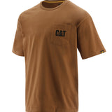Polera Manga corta Casual Hombre LOGO POCKET TEE Café CAT