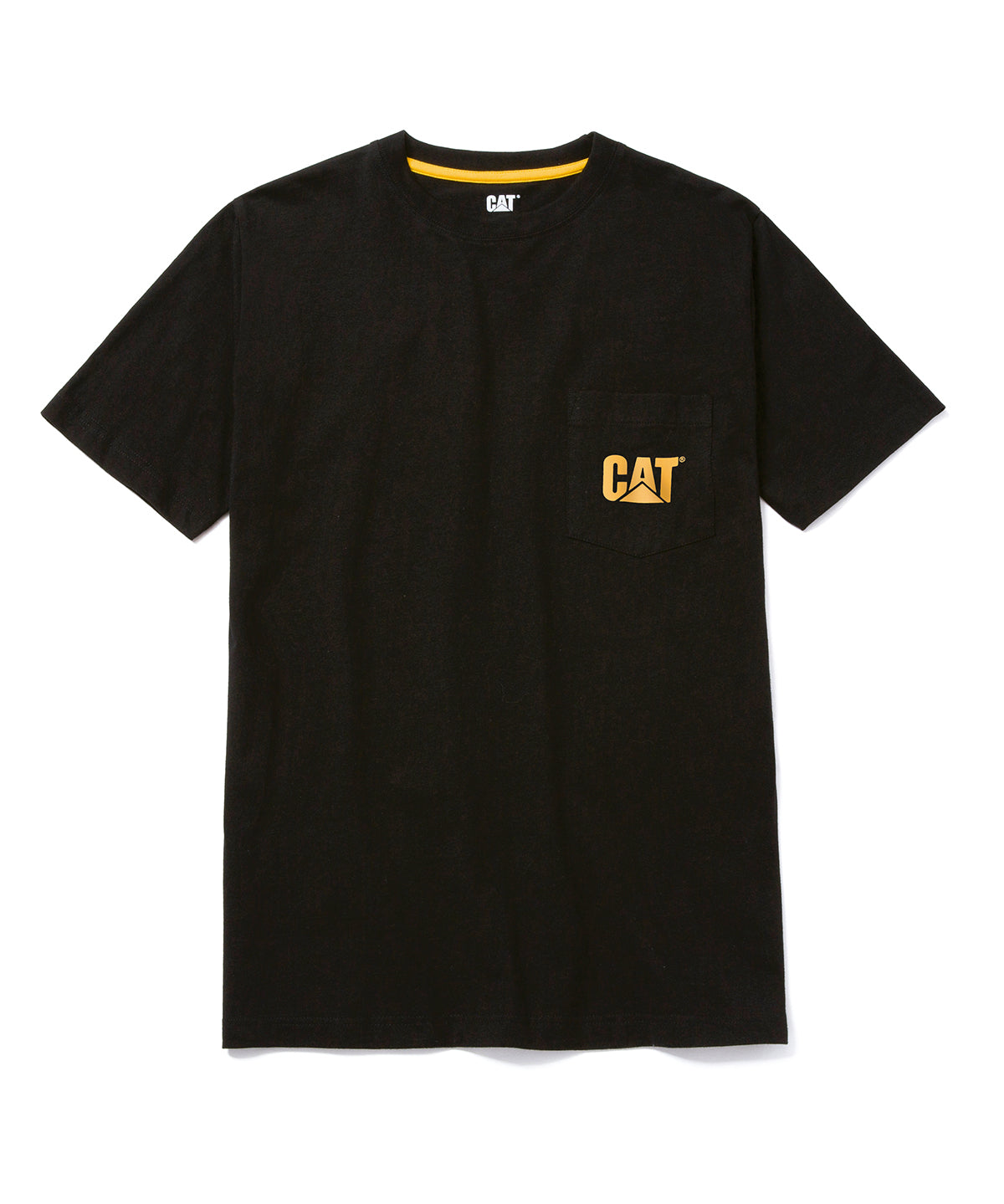 Polera Manga corta Casual Hombre LOGO POCKET TEE Negro CAT