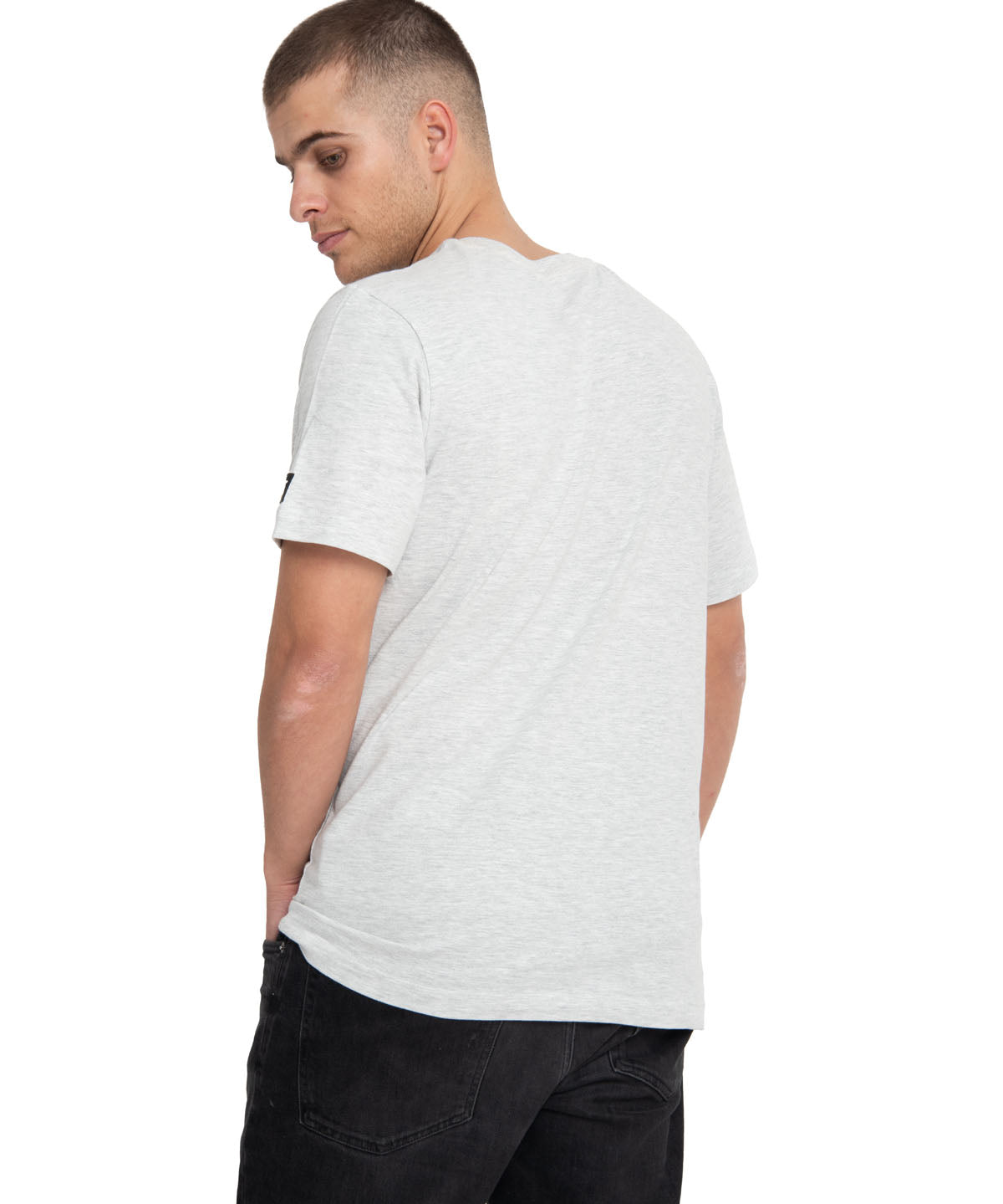 Polera Manga Corta Casual Hombre Essential S/S Tee Gris Cat