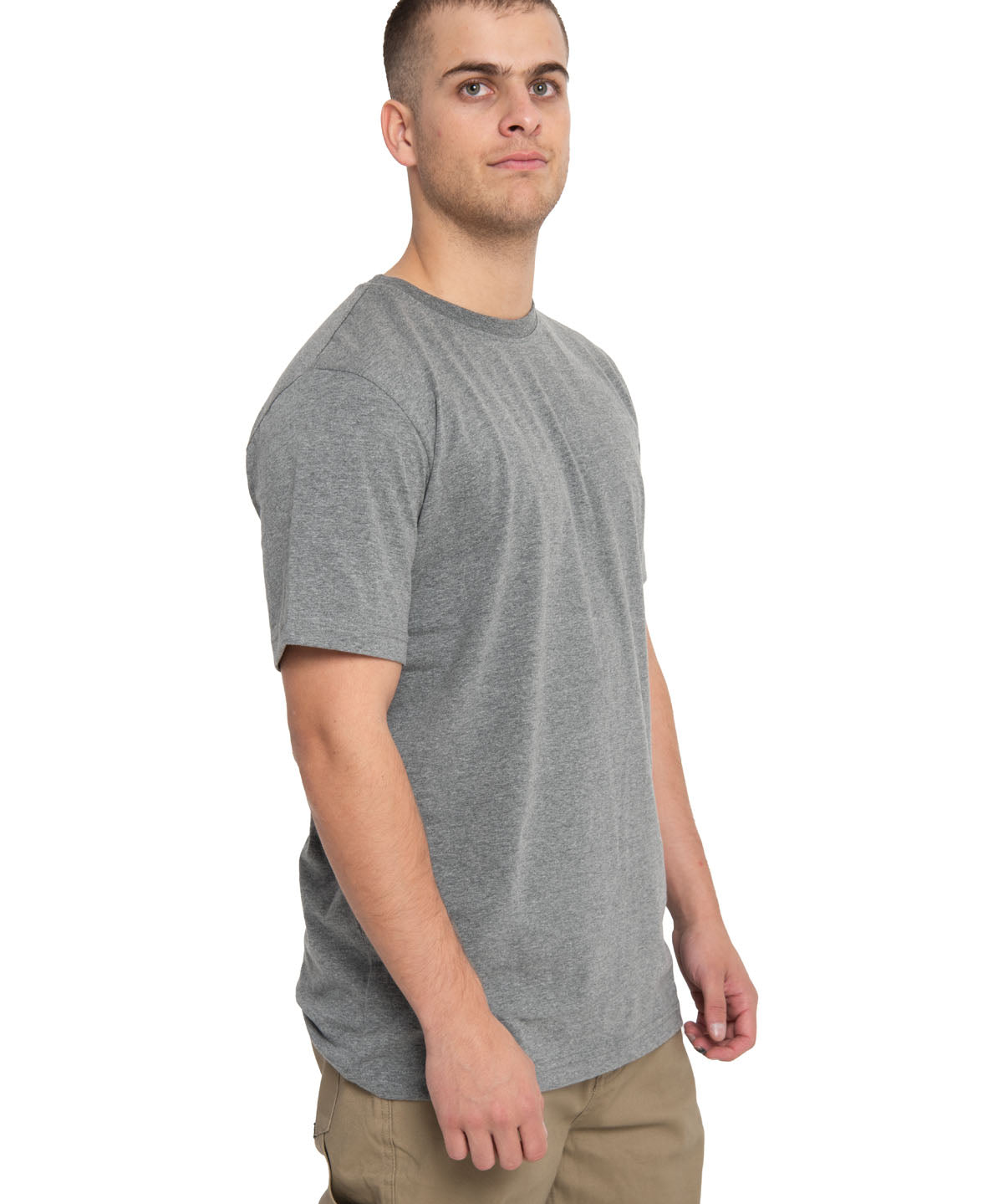 Polera Manga corta Casual Hombre ESSENTIAL S/S TEE GRIS CAT