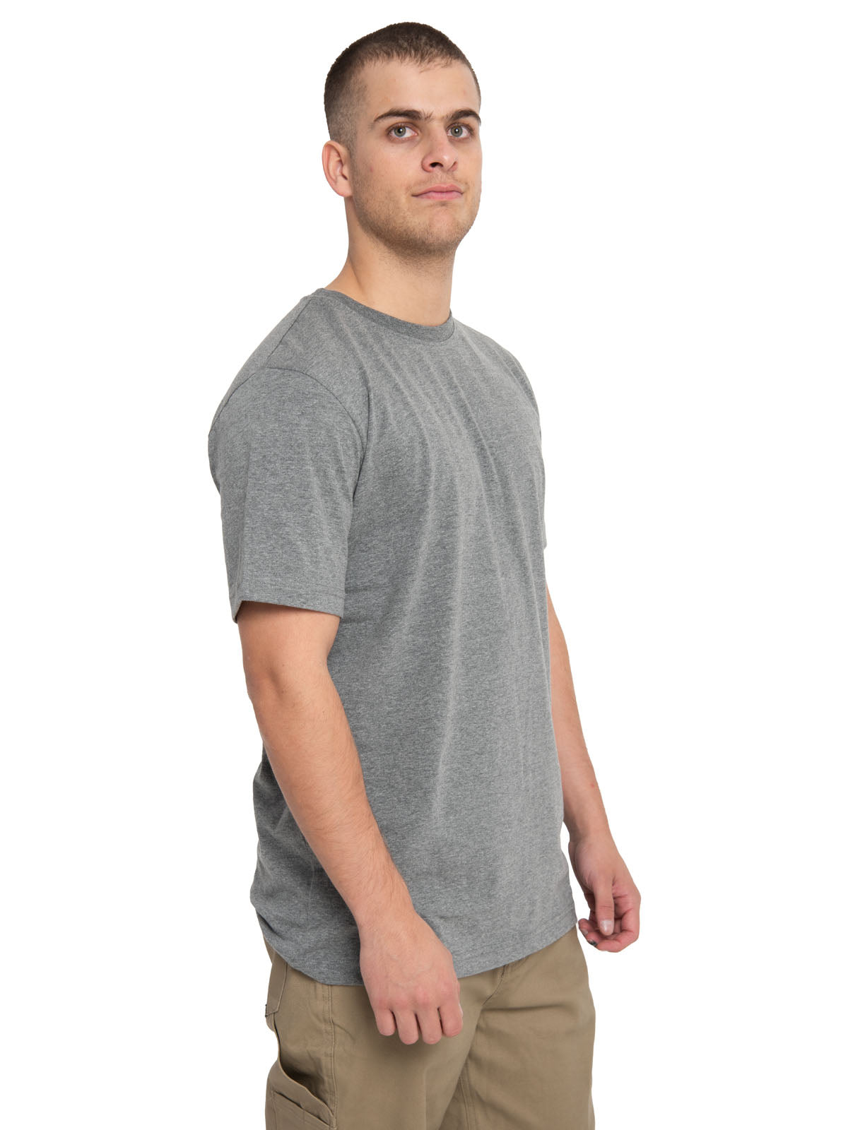 Polera Manga corta Casual Hombre ESSENTIAL S/S TEE GRIS CAT