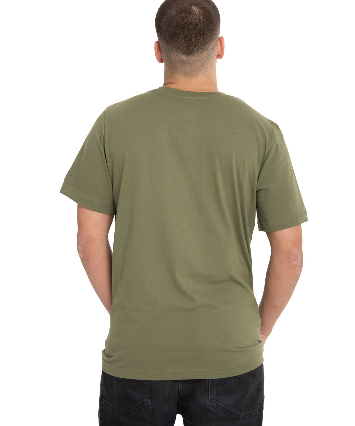 Polera Manga Corta Casual Hombre Essential S/S Tee Verde Cat