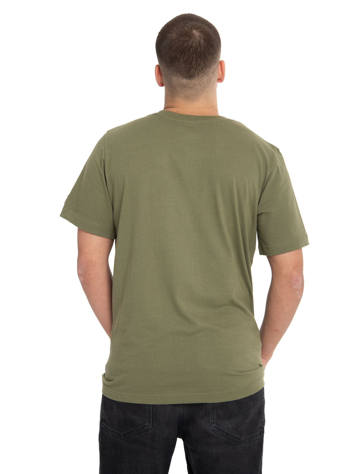 Polera Manga Corta Casual Hombre Essential S/S Tee Verde Cat