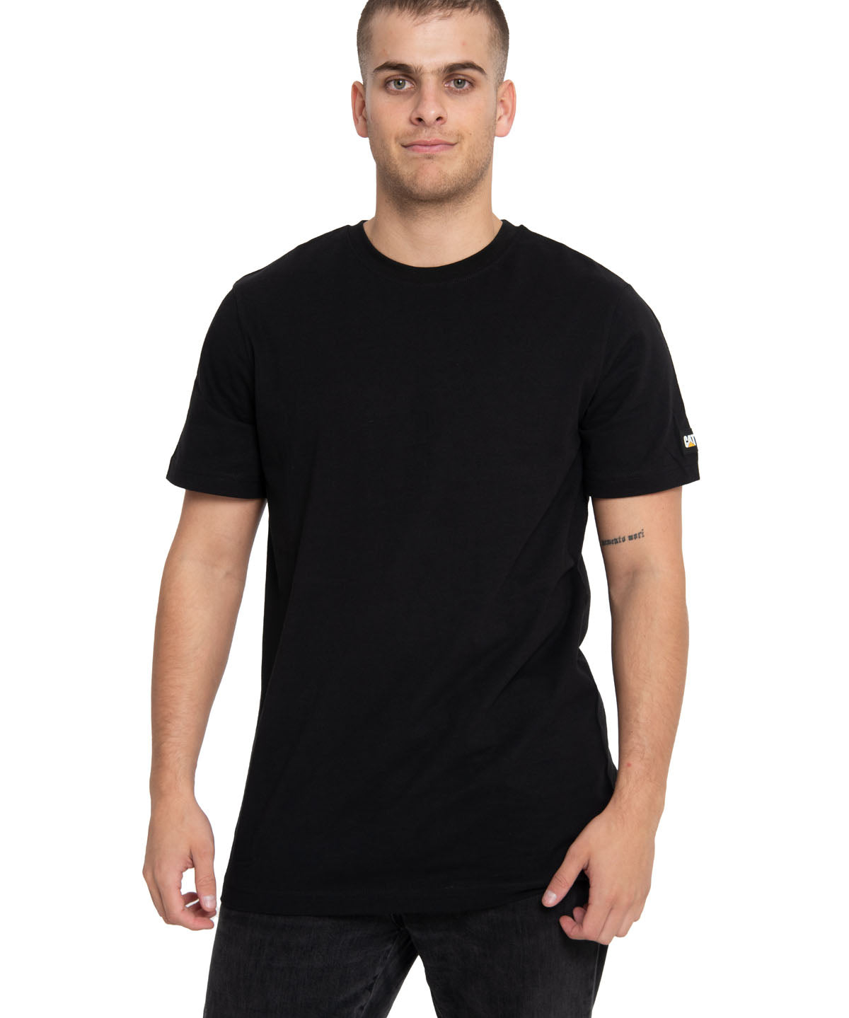 Polera Manga corta Casual Hombre ESSENTIAL S/S TEE NEGRO CAT