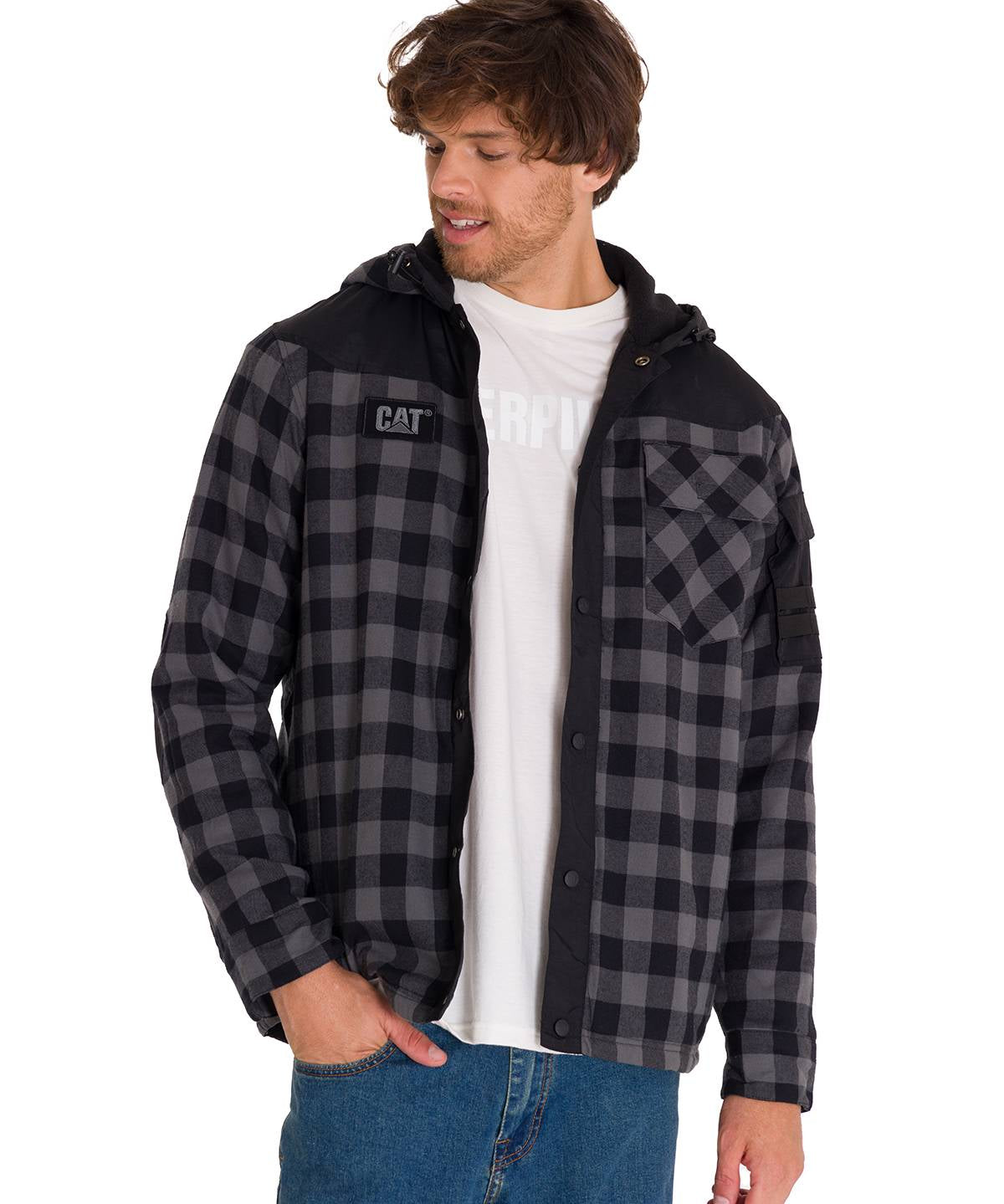 Chaqueta Manga Larga Hombre Sequoia Shirt Gris Oscuro Cat