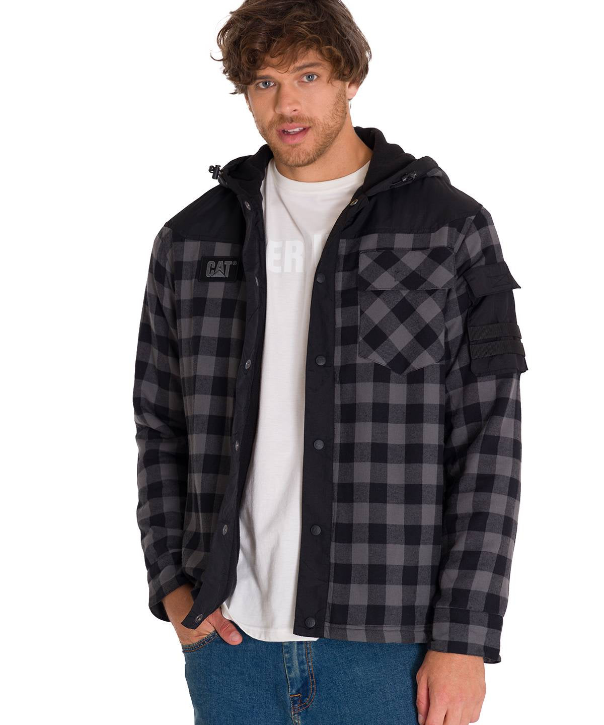 Chaqueta Manga Larga Hombre Sequoia Shirt Gris Oscuro Cat