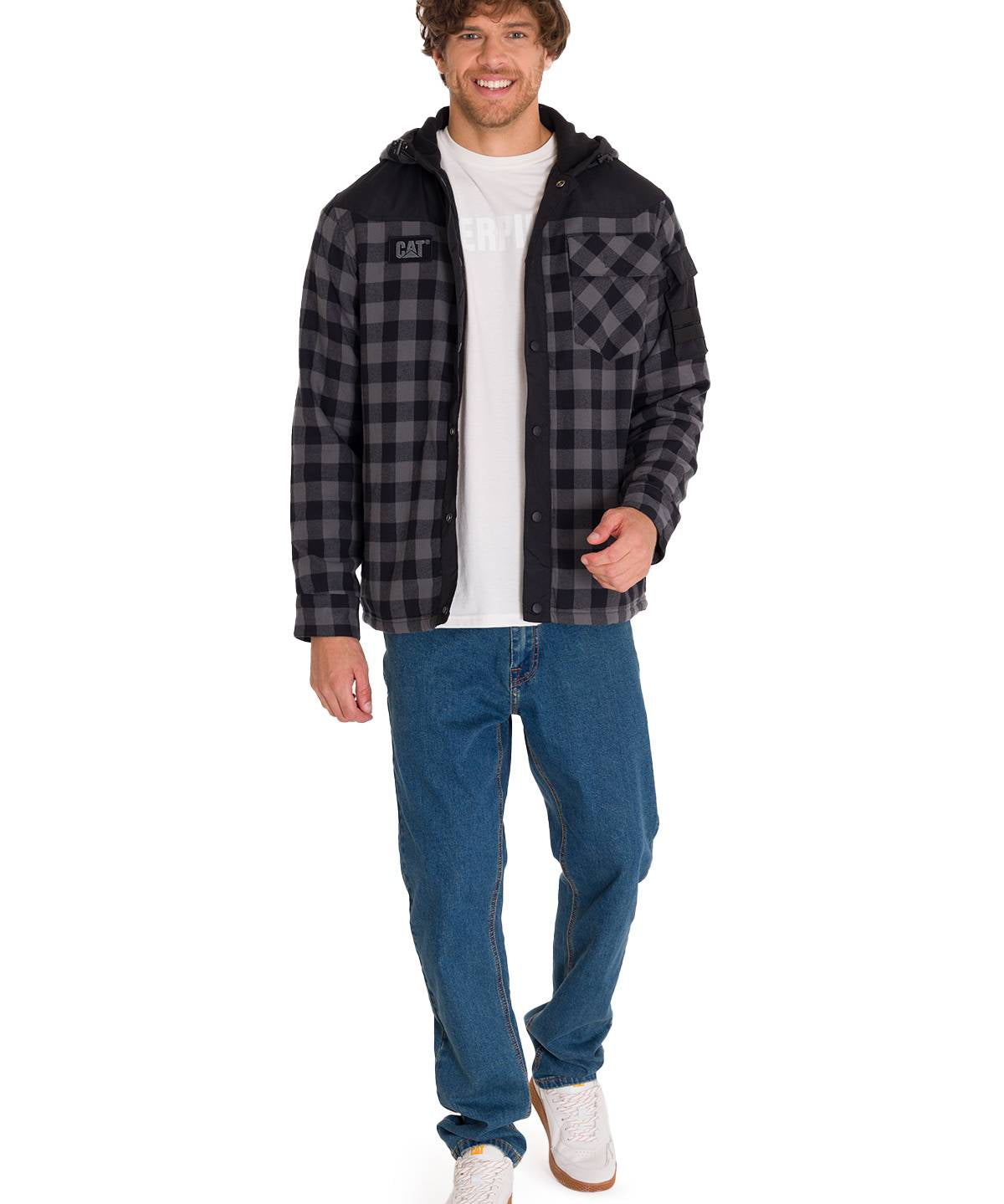 Chaqueta Manga Larga Hombre Sequoia Shirt Gris Oscuro Cat