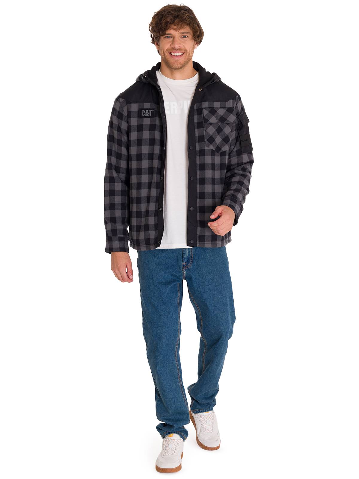 Chaqueta Manga Larga Hombre Sequoia Shirt Gris Oscuro Cat