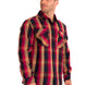 Chaqueta Manga Larga Hombre Buffalo Check Heavyweight Overshirt Roja Cat