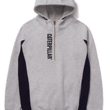 Polerón Manga Larga Hombre Thompson Quarter Zip Hoodie Gris Cat