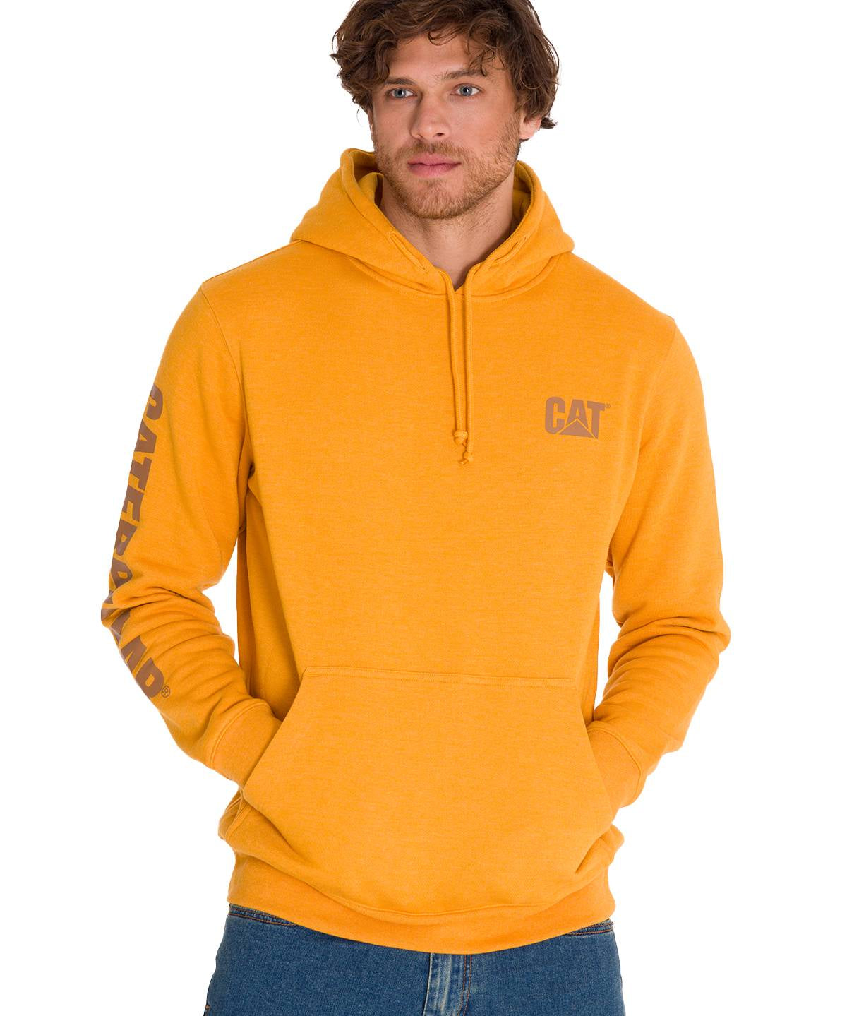 Polerón Manga Larga Hombre Trademark Banner Hooded Mostaza Cat