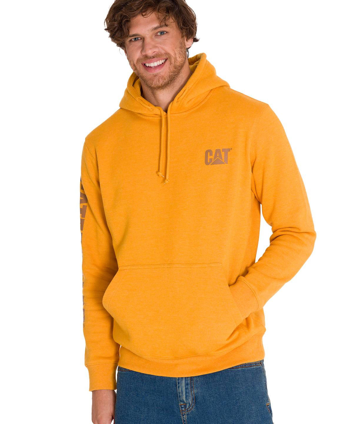 Polerón Manga Larga Hombre Trademark Banner Hooded Mostaza Cat