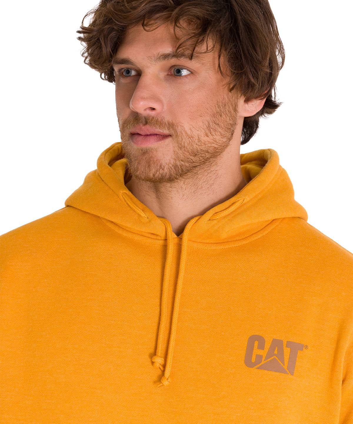 Polerón Manga Larga Hombre Trademark Banner Hooded Mostaza Cat