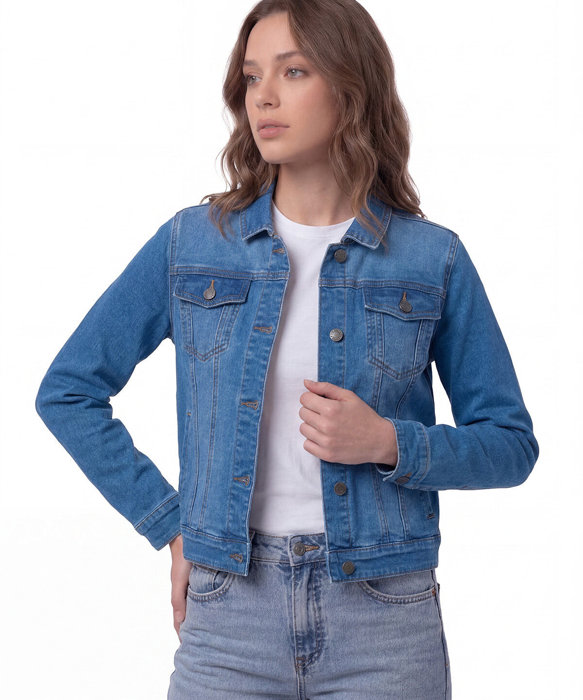 Chaqueta Jeans Mujer Fundation Azul Cat