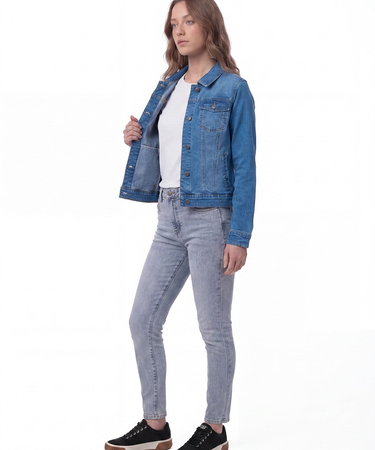 Chaqueta Jeans Mujer Fundation Azul Cat