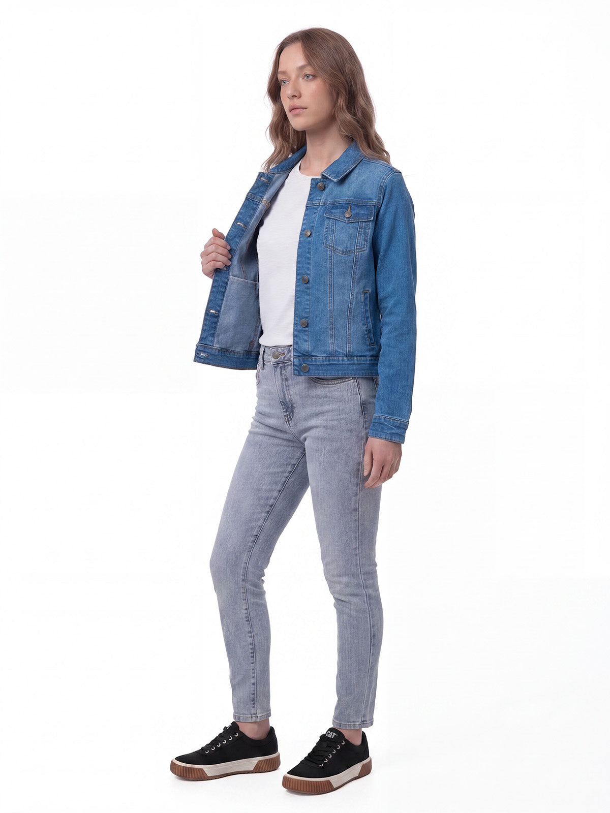 Chaqueta Jeans Mujer Fundation Azul Cat