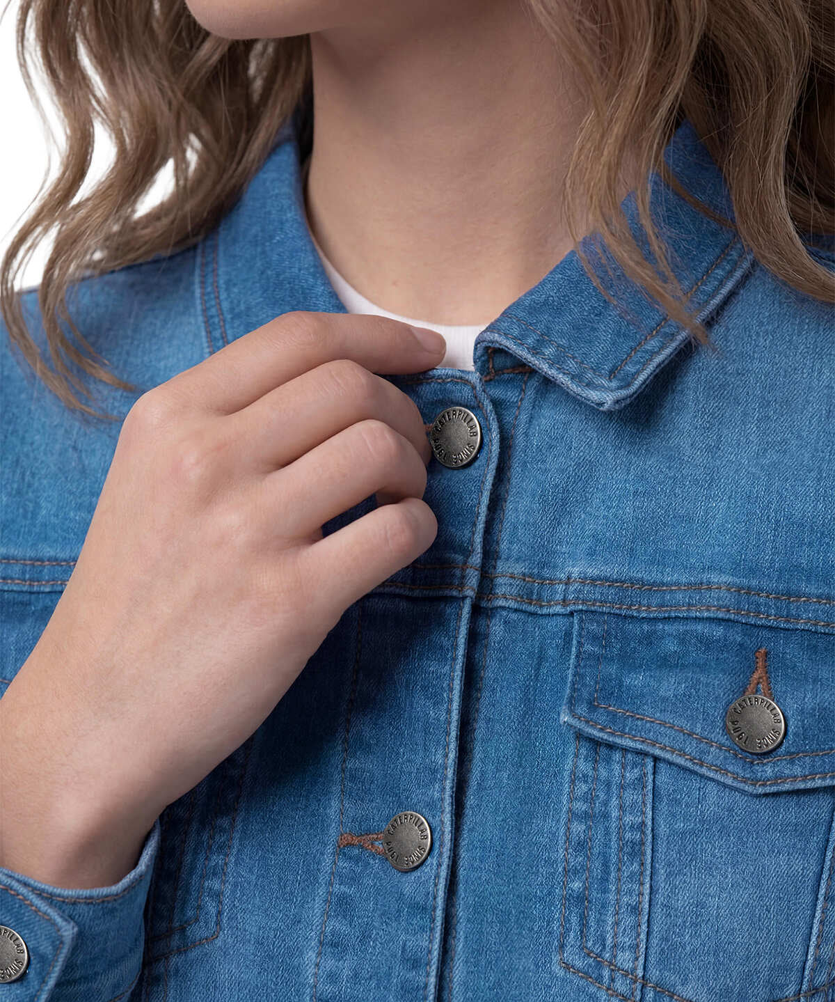 Chaqueta Jeans Mujer Fundation Azul Cat