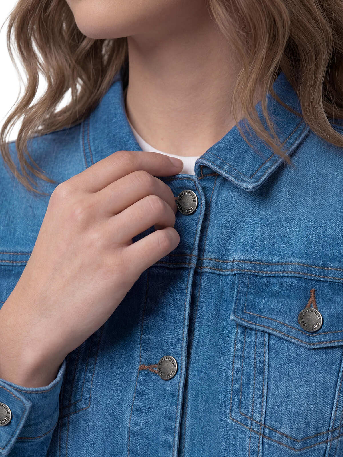 Chaqueta Jeans Mujer Fundation Azul Cat