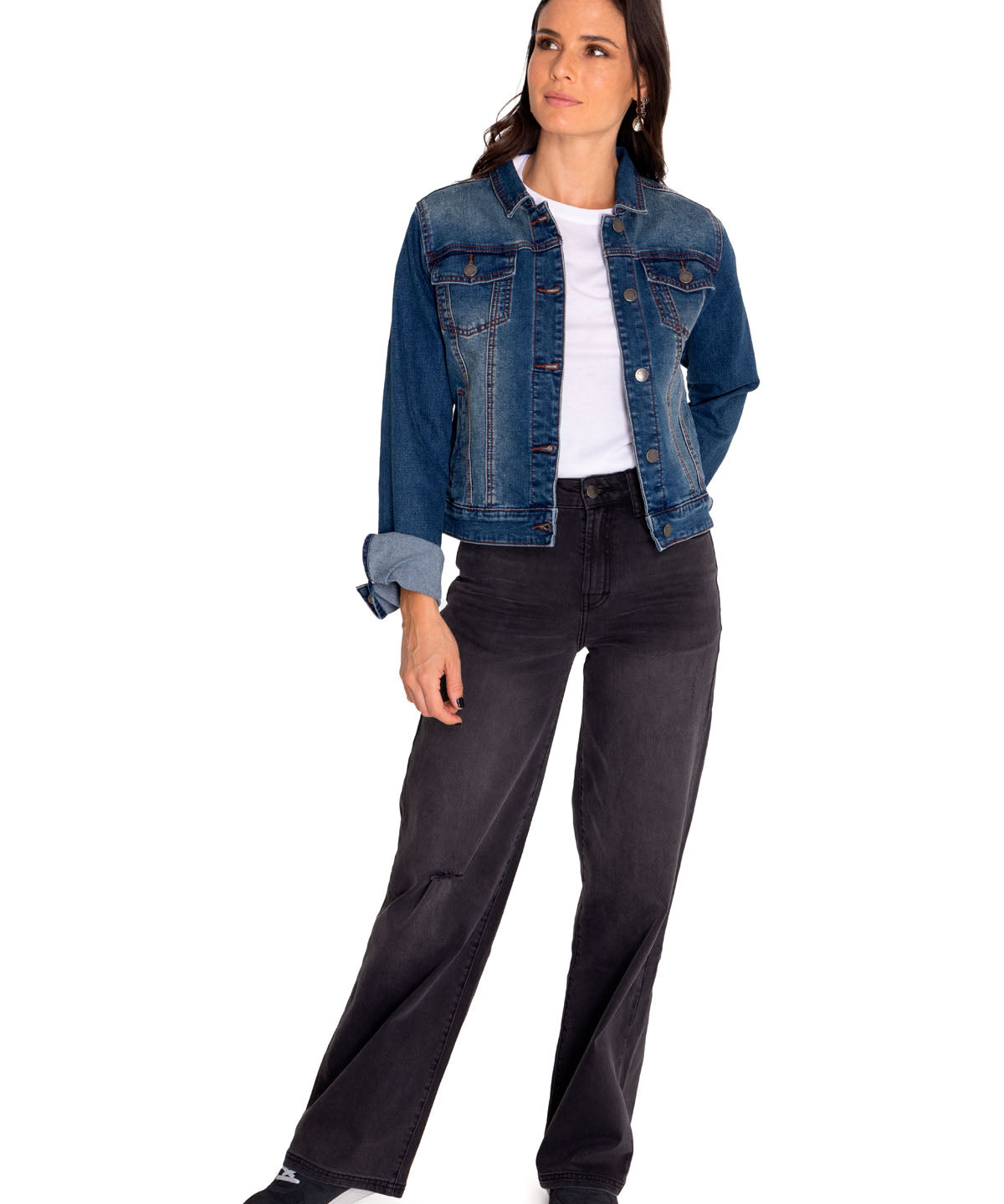 Chaqueta Denim Mujer W Foundation Denim Jacket Rojo Cat