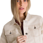 Chaqueta de Jeans Mujer Foundation Beige CAT