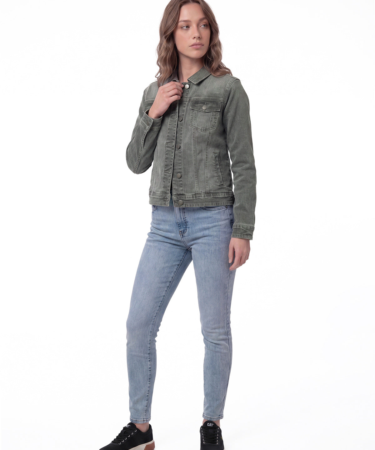 Chaqueta Jeans Mujer Fundation Gris Cat