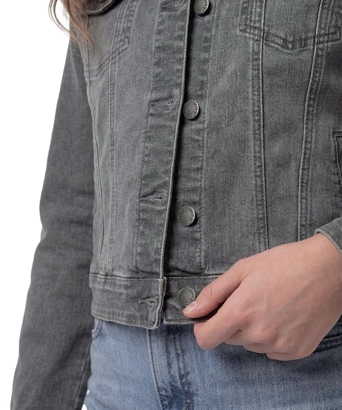 Chaqueta Jeans Mujer Fundation Gris Cat