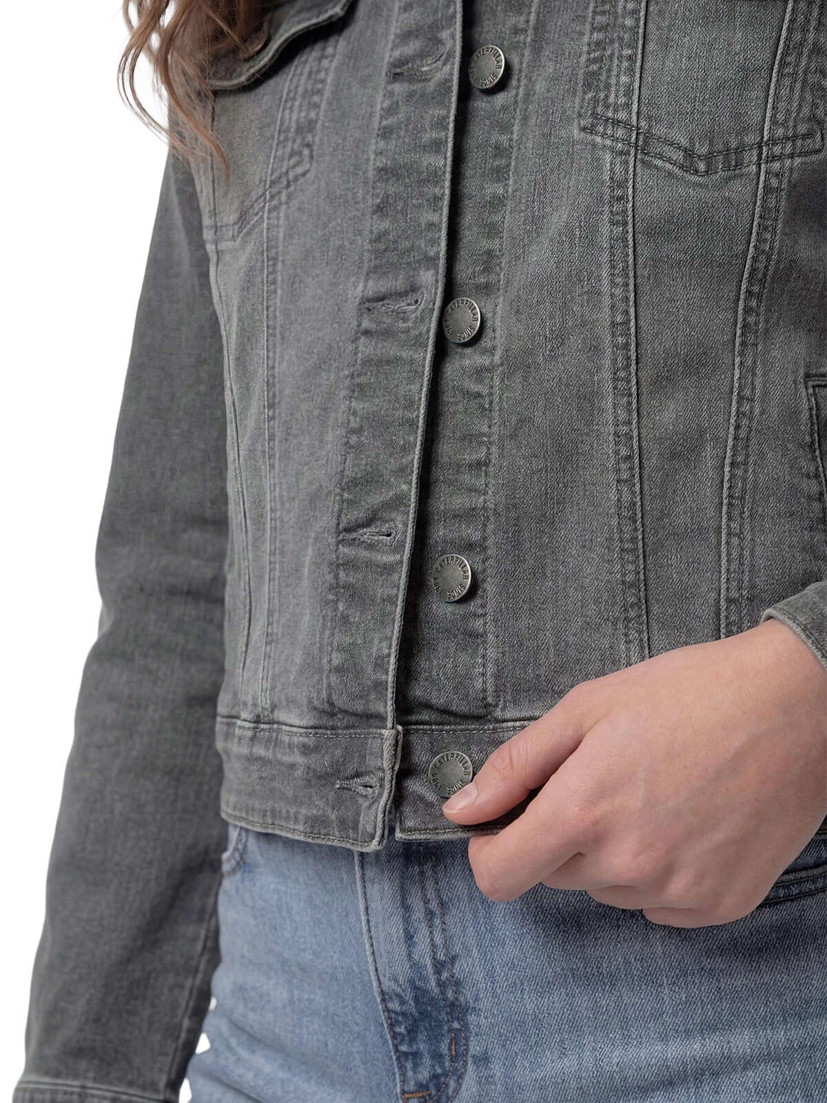 Chaqueta Jeans Mujer Fundation Gris Cat