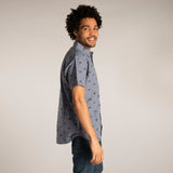 Camisa Manga Corta Hombre Foundation Con Bolsillo En El Pecho Cat