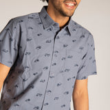 Camisa Manga Corta Hombre Foundation Con Bolsillo En El Pecho Cat