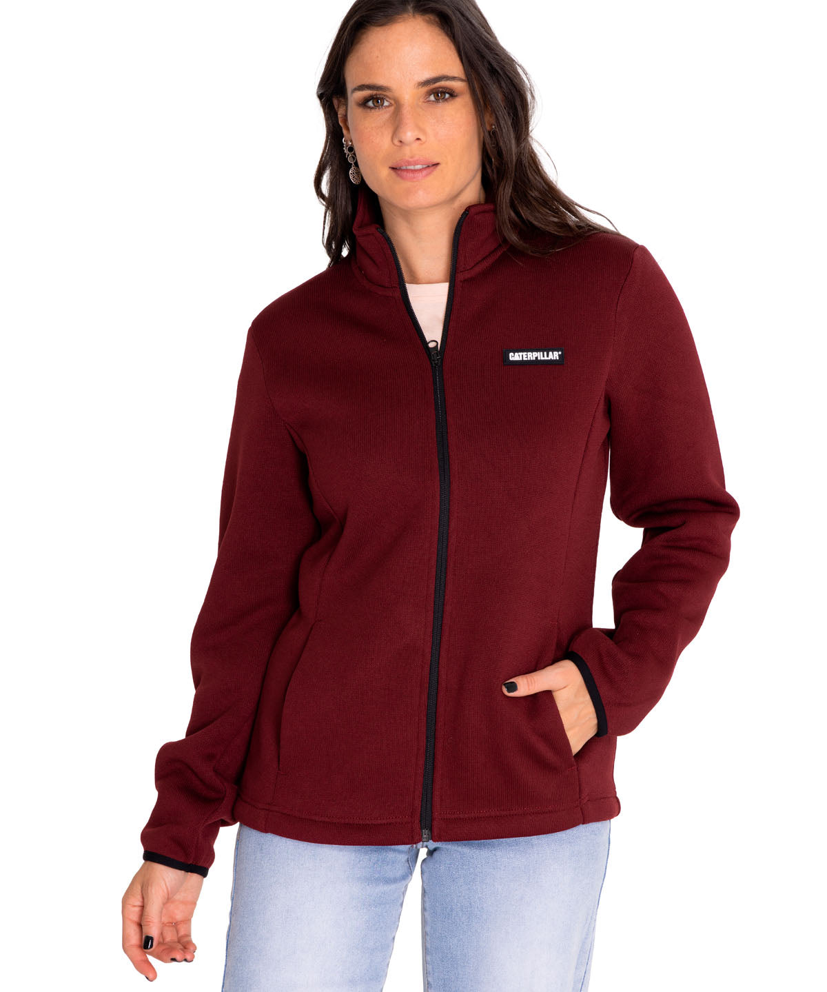 Polar Casual Mujer W Foundation Sweater Fleece Rojo Cat