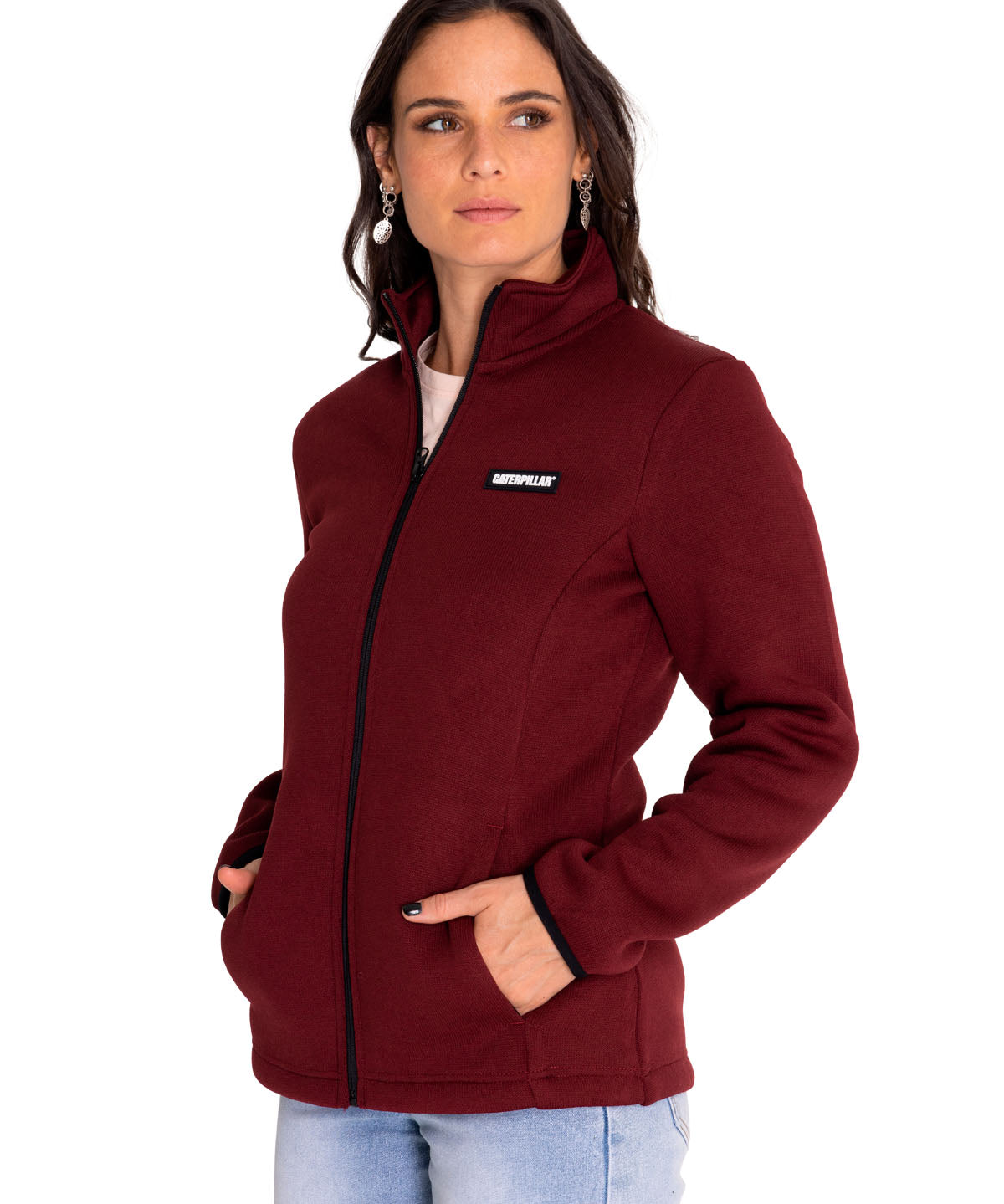 Polar Casual Mujer W Foundation Sweater Fleece Rojo Cat