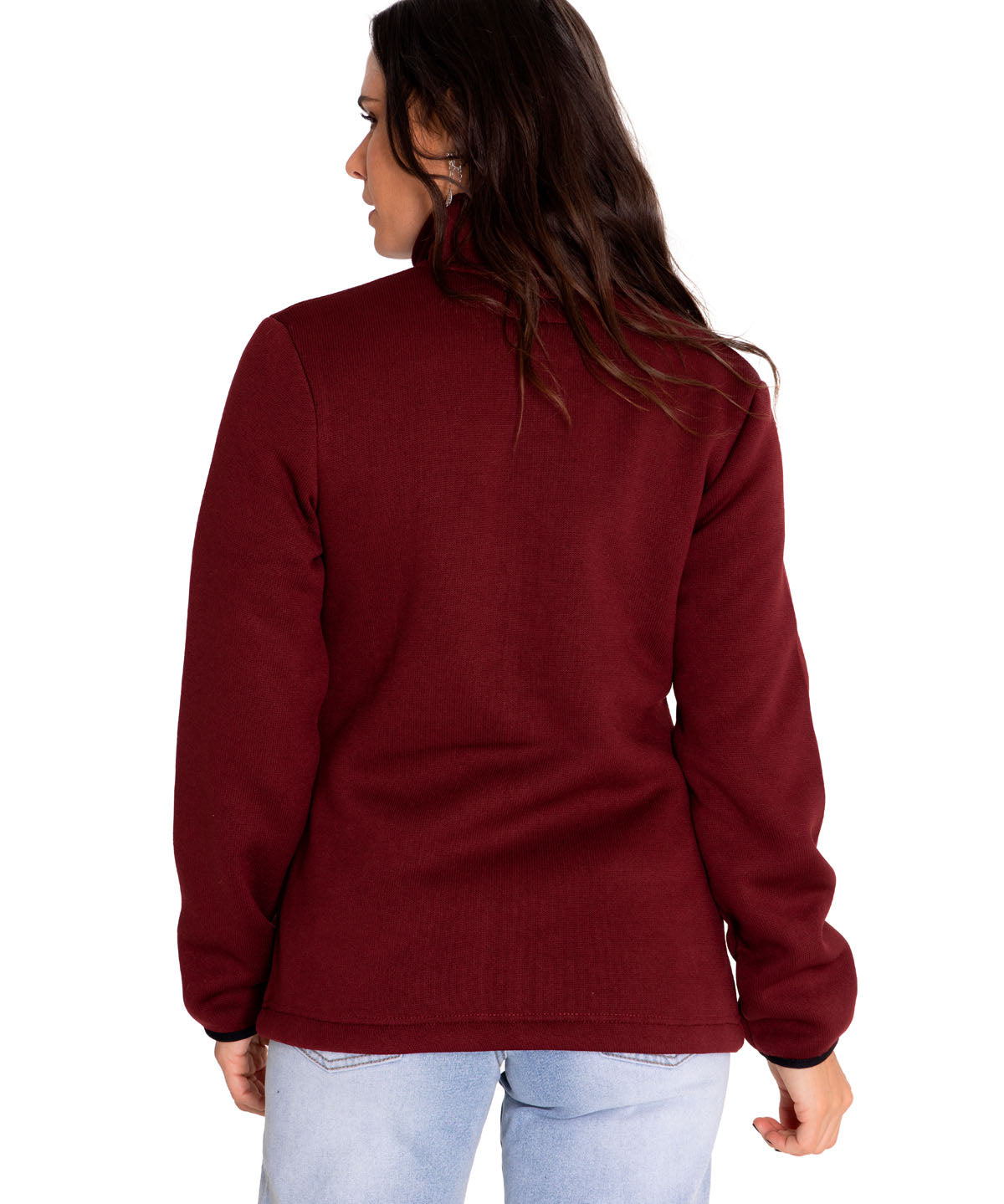 Polar Casual Mujer W Foundation Sweater Fleece Rojo Cat