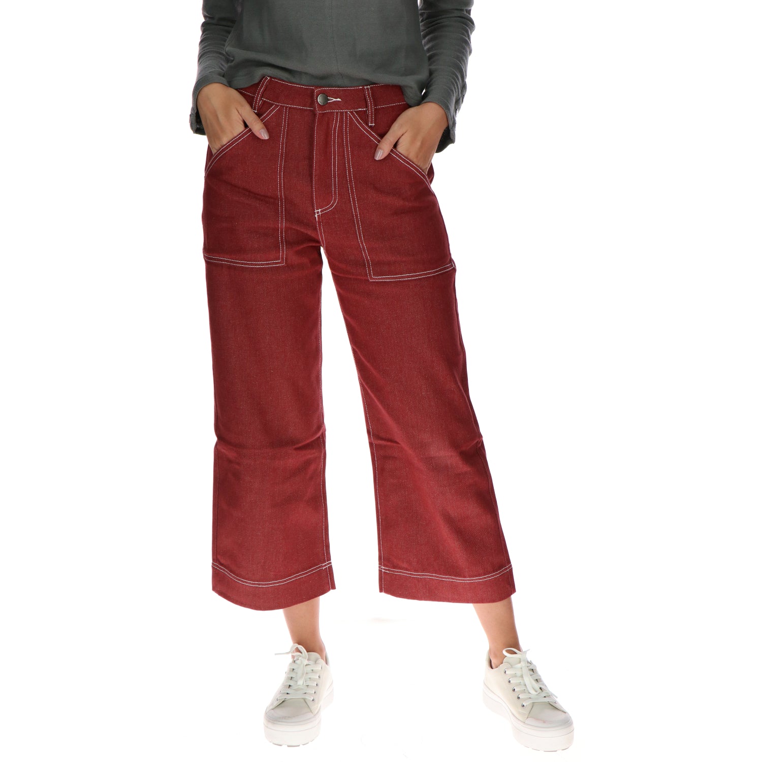 Pantalón Mujer Crop Palazzo Cat