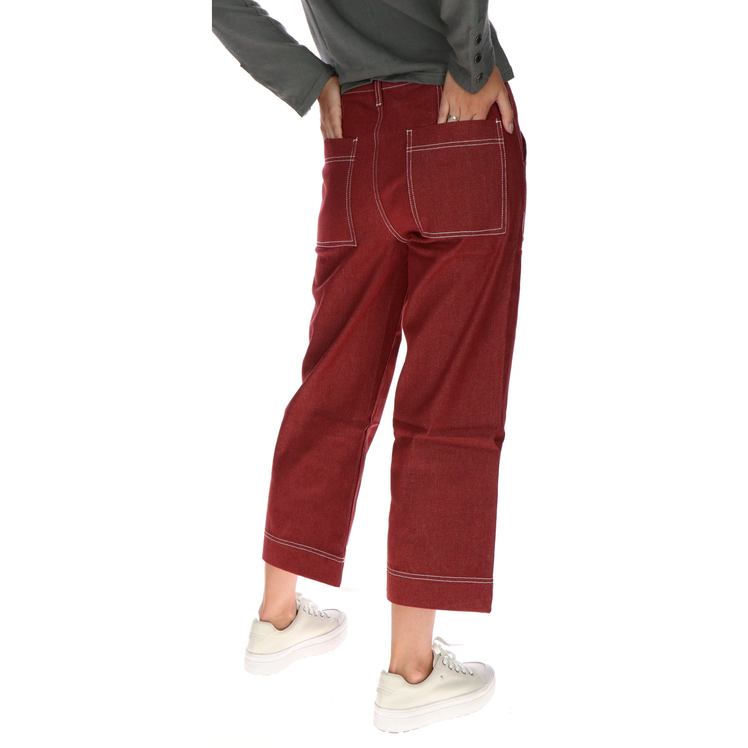 Pantalón Mujer Crop Palazzo Cat