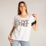 Polera Manga Corta Mujer Live Free Tee Cat