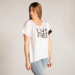 Polera Manga Corta Mujer Live Free Tee Cat