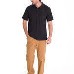 Polera Polo Casual Hombre Cat Logo Pique Polo Negro Cat