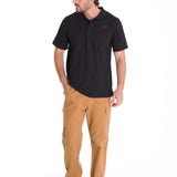 Polera Polo Casual Hombre Cat Logo Pique Polo Negro Cat