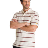 Polera Polo Manga Corta Hombre Logo Beige CAT