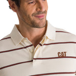 Polera Polo Manga Corta Hombre Logo Beige CAT