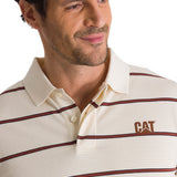 Polera Polo Manga Corta Hombre Logo Beige CAT