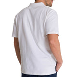 Polera Polo Casual Hombre Cat Logo Pique Polo Blanco Cat